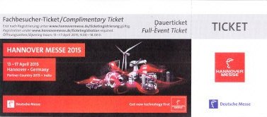 пригласительный билет в Ганновер